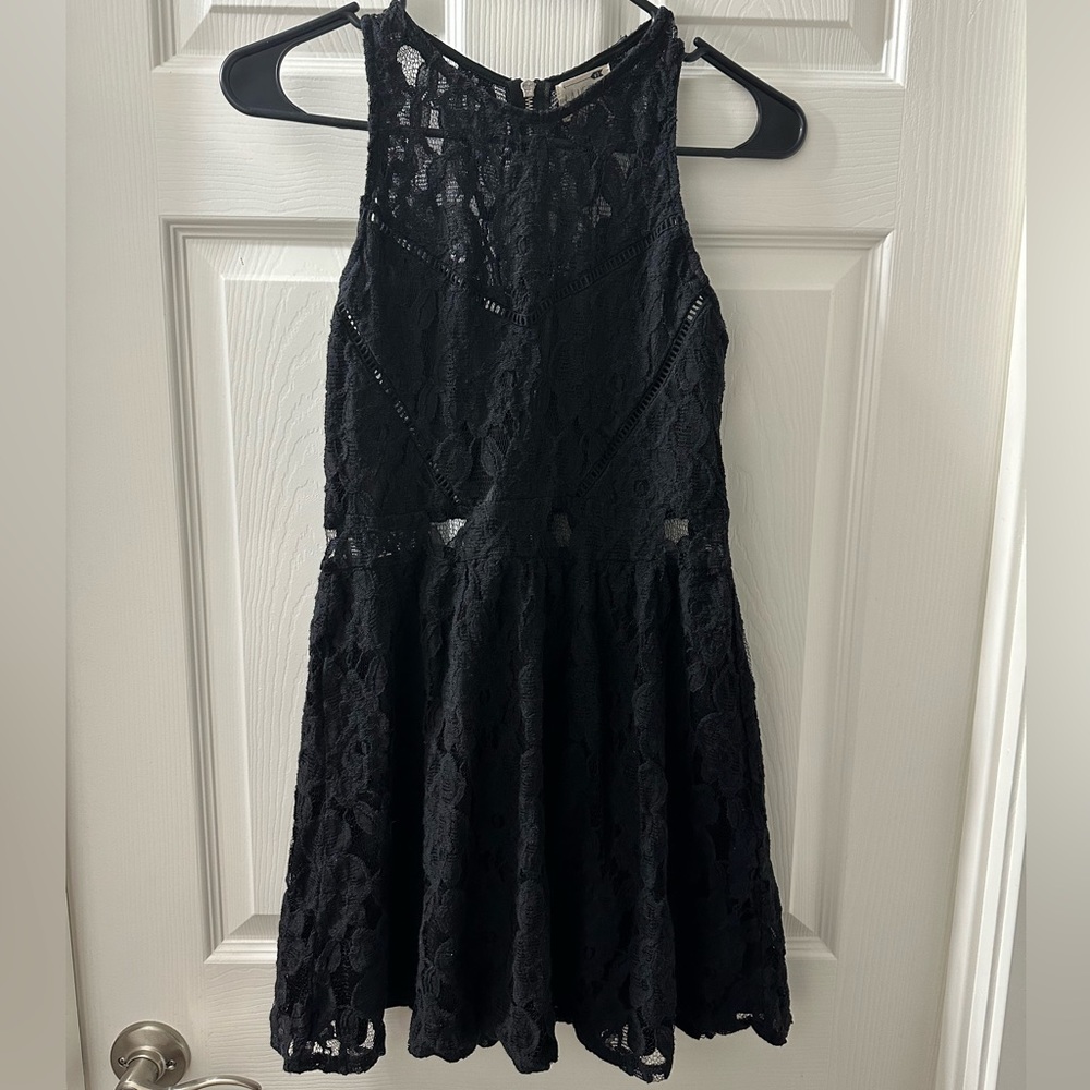 PacSun LA Hearts Lace Mini Black Dress, Size Medium